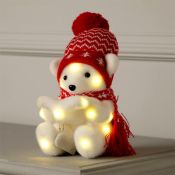 фигурка  светодиодная  «Медвежонок в шапке»  Белый теплый,10х18х10 см фигурка  светодиодная  «Медвежонок в шапке»  Белый теплый,10х18х10 см