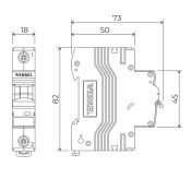Автоматический выключатель 1-пол. 10А W901P104 C10 4.5кА Автоматический выключатель 1-пол. 10А W901P104 C10 4.5кА